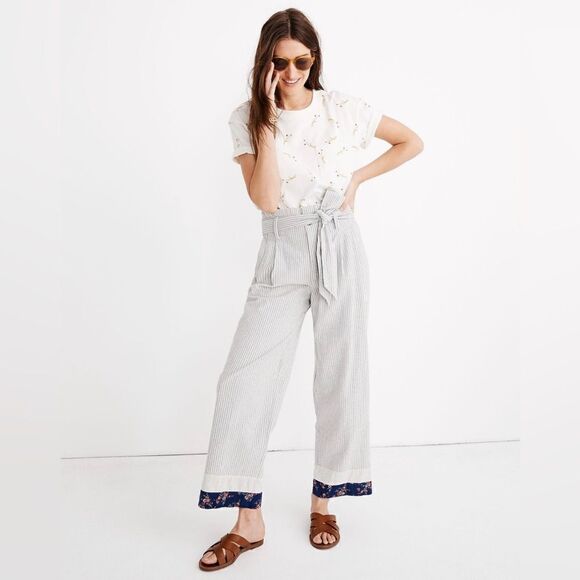 Madewell x The New Denim Project® Patchwork Paperbag Pants - Picture 1 of 13